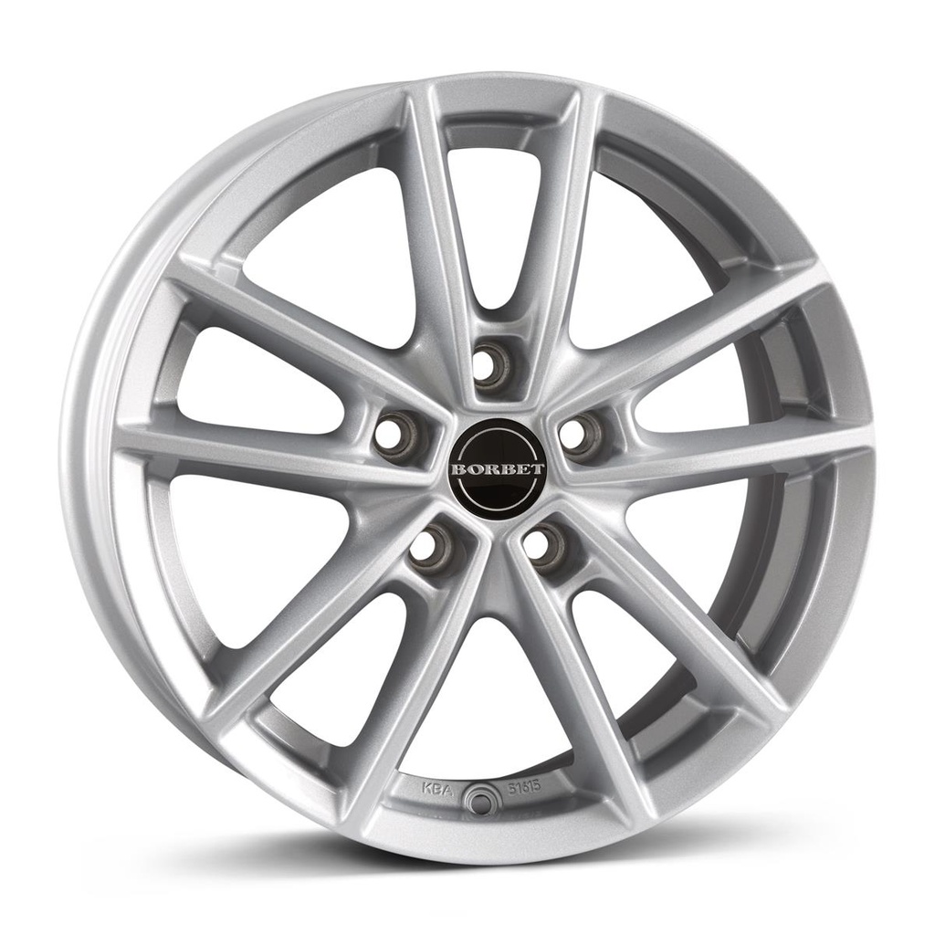 BORBET W CRYSTAL SILVER 6x15 5/100 ET43 CB57.1
