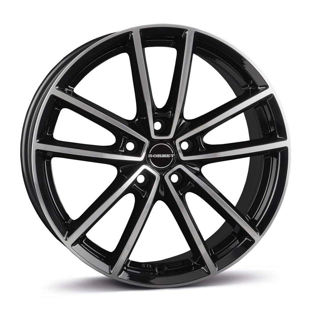 BORBET W BLACK POLISHED GLOSSY 8x18 5/108 ET50 CB72.5