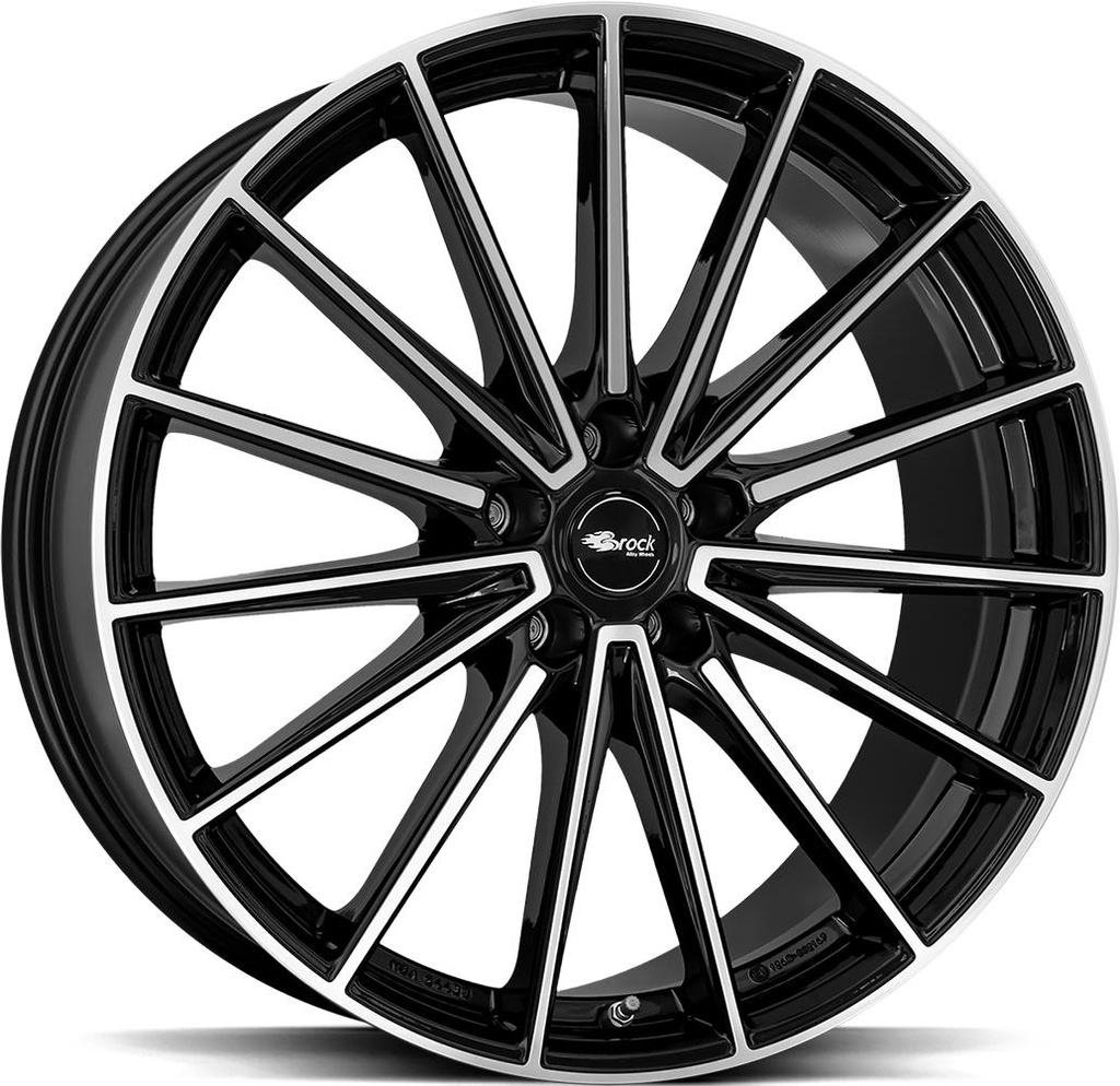 BROCK B43 BLACK FULL POLISH 10x21 5/120 ET44 CB63.4