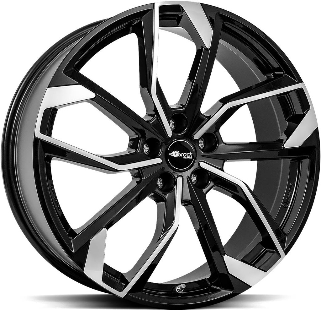 BROCK RC34 BLACK FULL POLISH 7.5x18 5/114.3 ET35 CB66.1