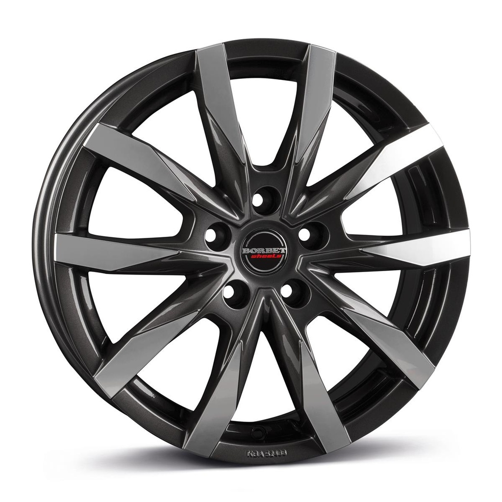 BORBET CW5 MISTRAL ANTRACITE GLOSSY POLIS 7.5x18 5/130 ET53 CB78.1