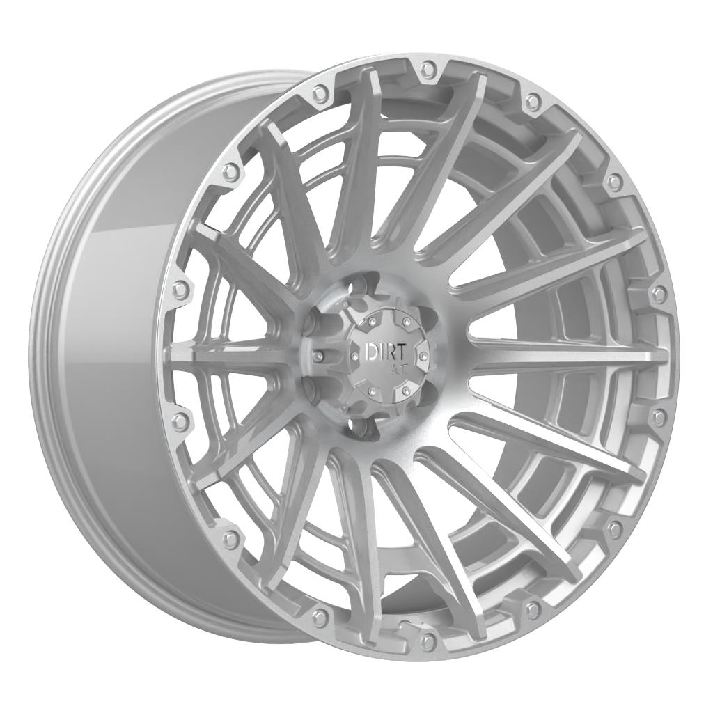 STATUSFÄLGAR D56 SILVER MACHINED FACE 9x18 6/139.7 ET8 CB106.1